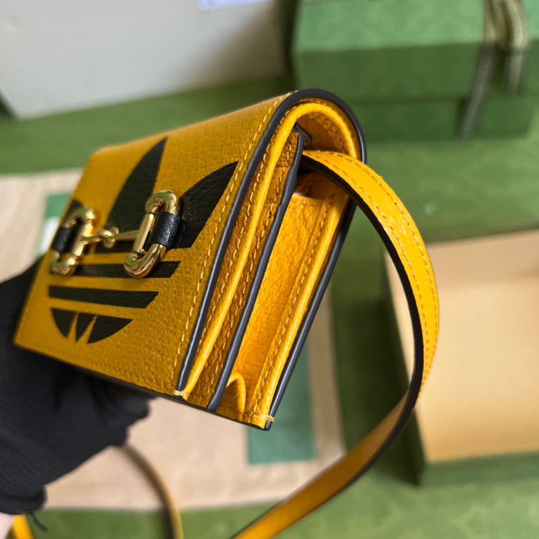 Adidas x Gucci Card Case With Horsebit 702248 Replica Crossbody Bag