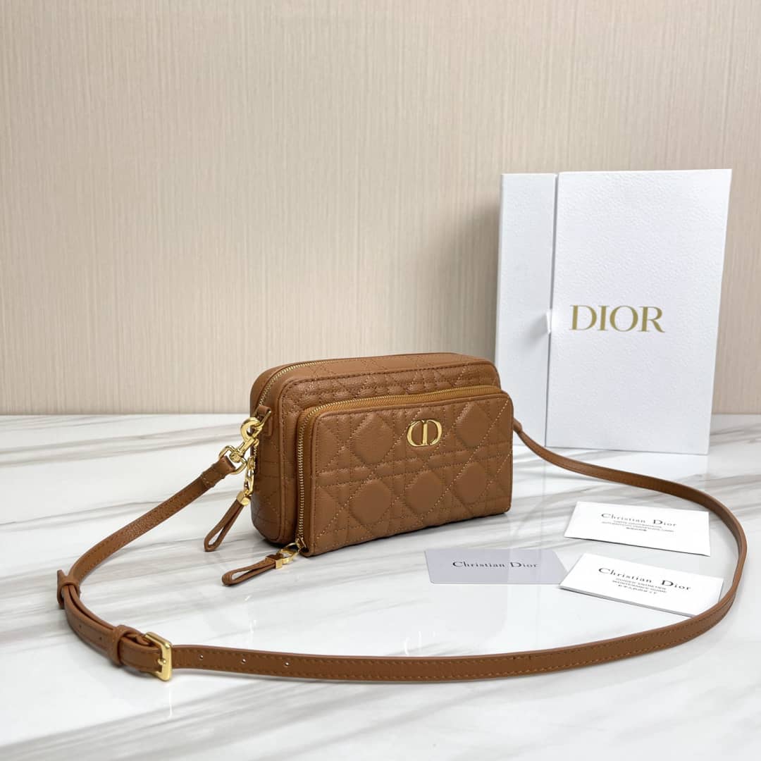 Christian Dior Caro Double Calfskin Pouch
