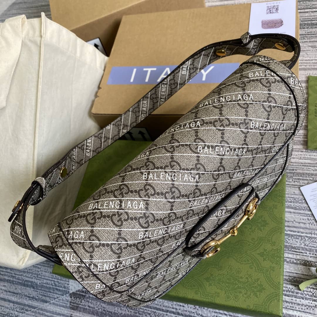 Gucci 1955 Horsebit Supreme Shoulder Bag Replica 602204
