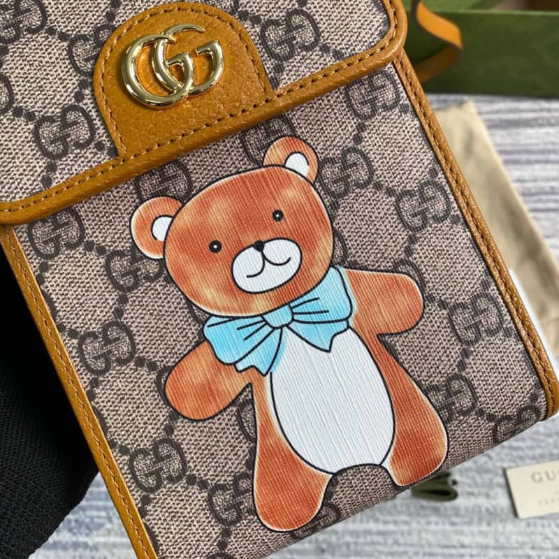 Gucci Teddy Bear Mobile Phone Bag Replica 647805