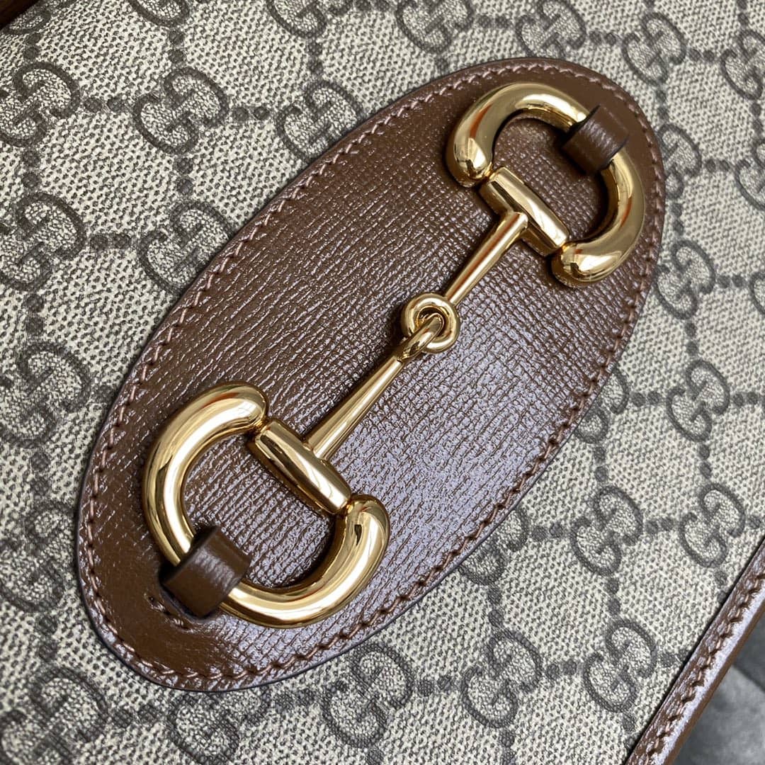Gucci Horsebit Bag Dupe 1955 Small Top Handle Replica Bag Brown 627323