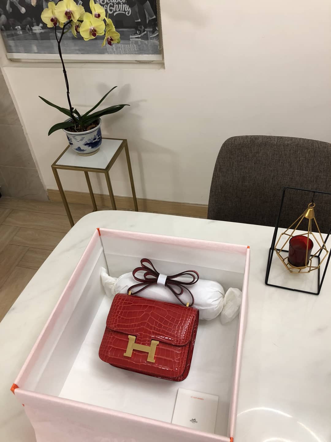 Hermes Replica Constance 18CM Crocodile Shiny Bag