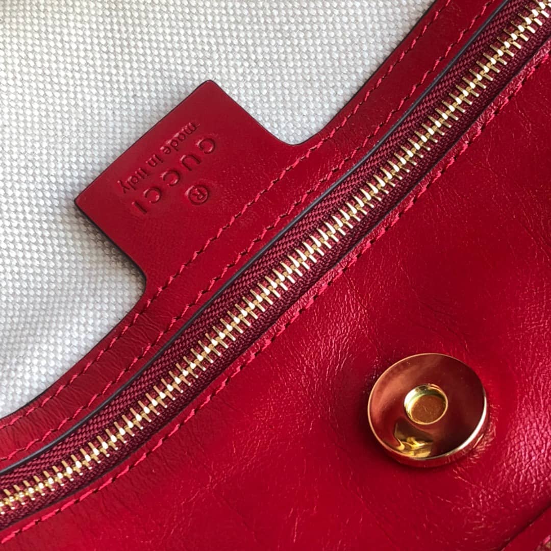 Gucci 1955 Horsebit Messenger Bag Replica Red 602089