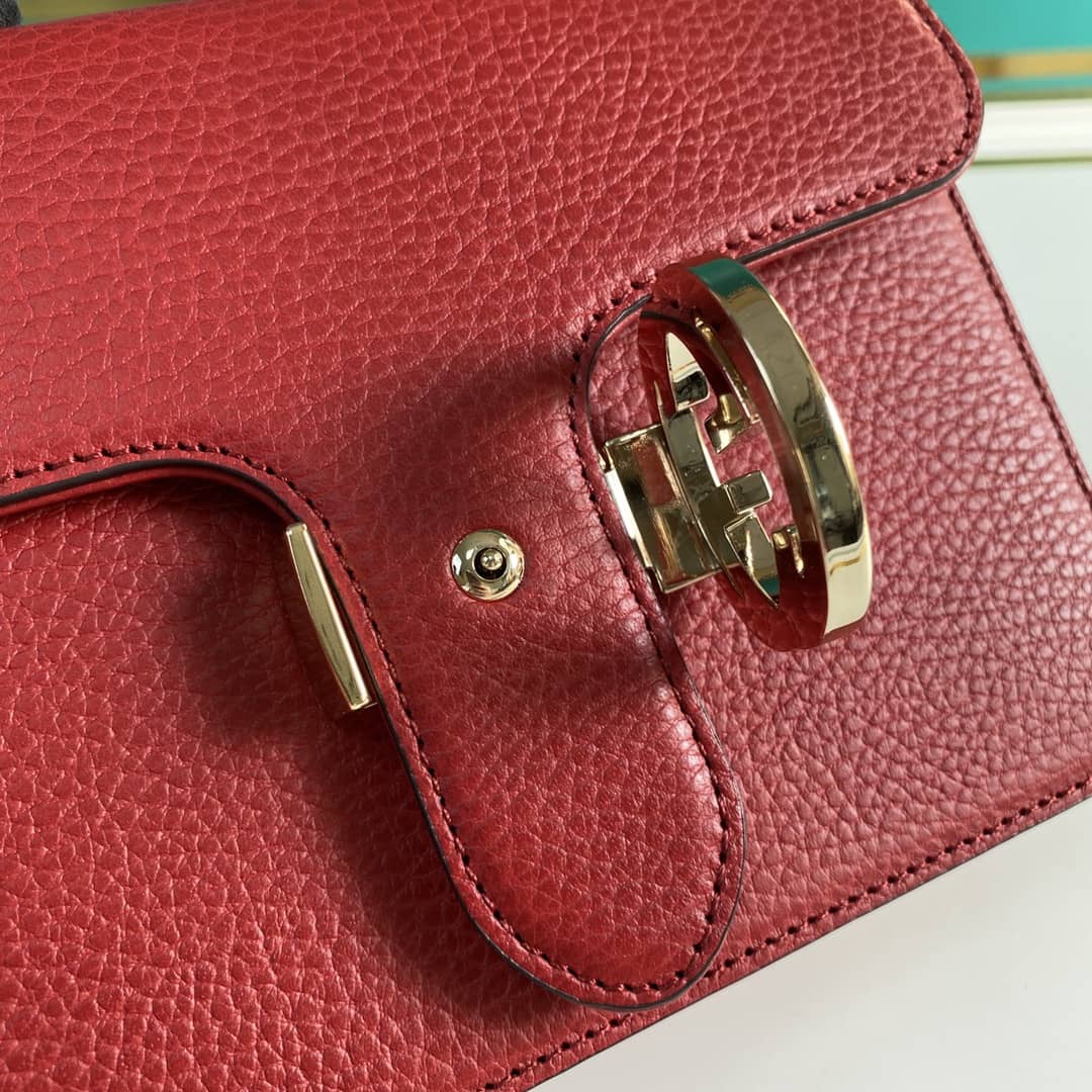 Gucci Interlocking Leather Chain Crossbody Bag Replica 510304
