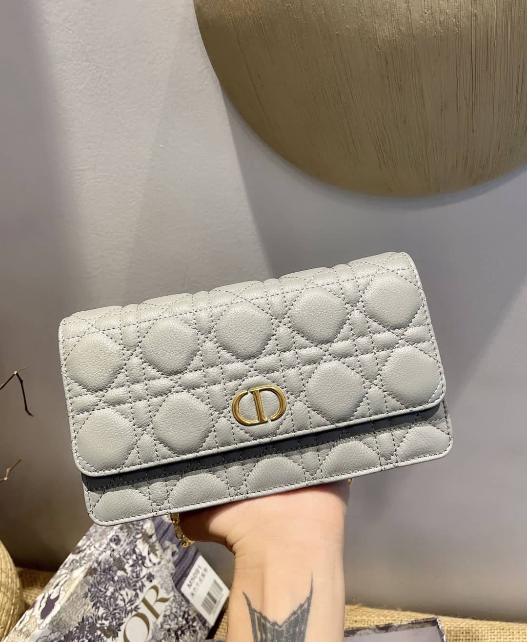 Christian Dior Caro Chain Belt Replica Pouch