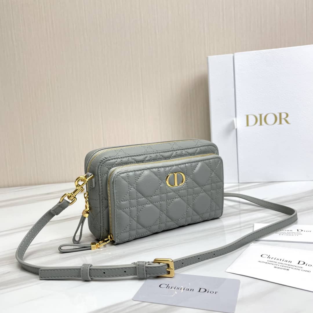 Christian Dior Caro Double Calfskin Pouch