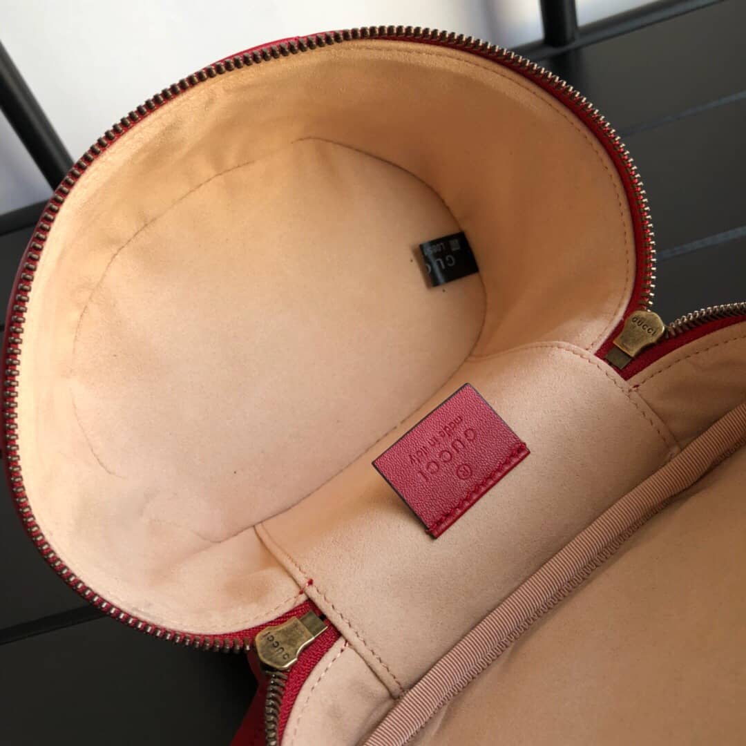 Gucci GG Marmont Matelesse Mini Round Replica Backpack Red 598594