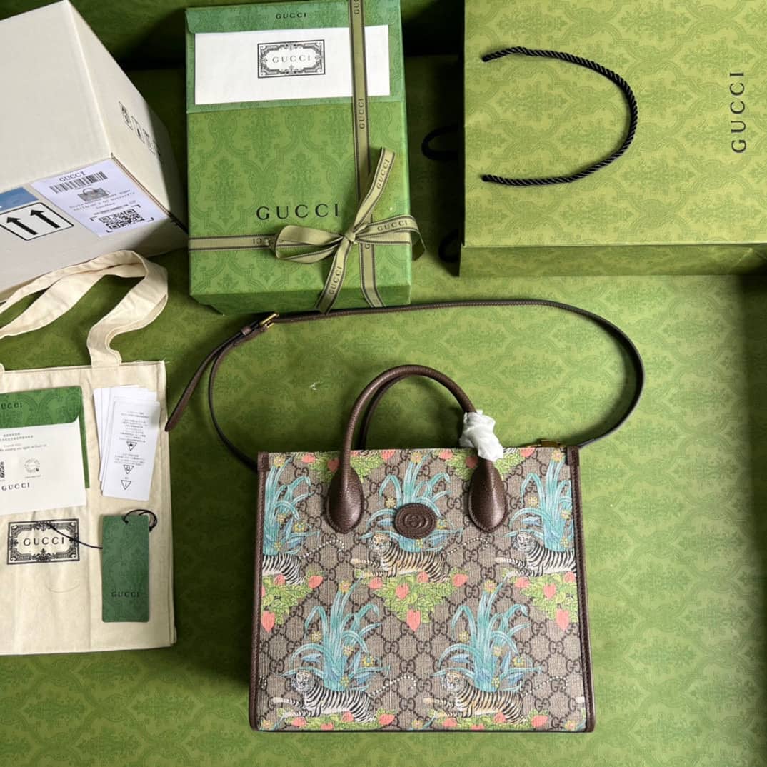 Gucci Tiger GG Small Tote Bag 659983 Replica