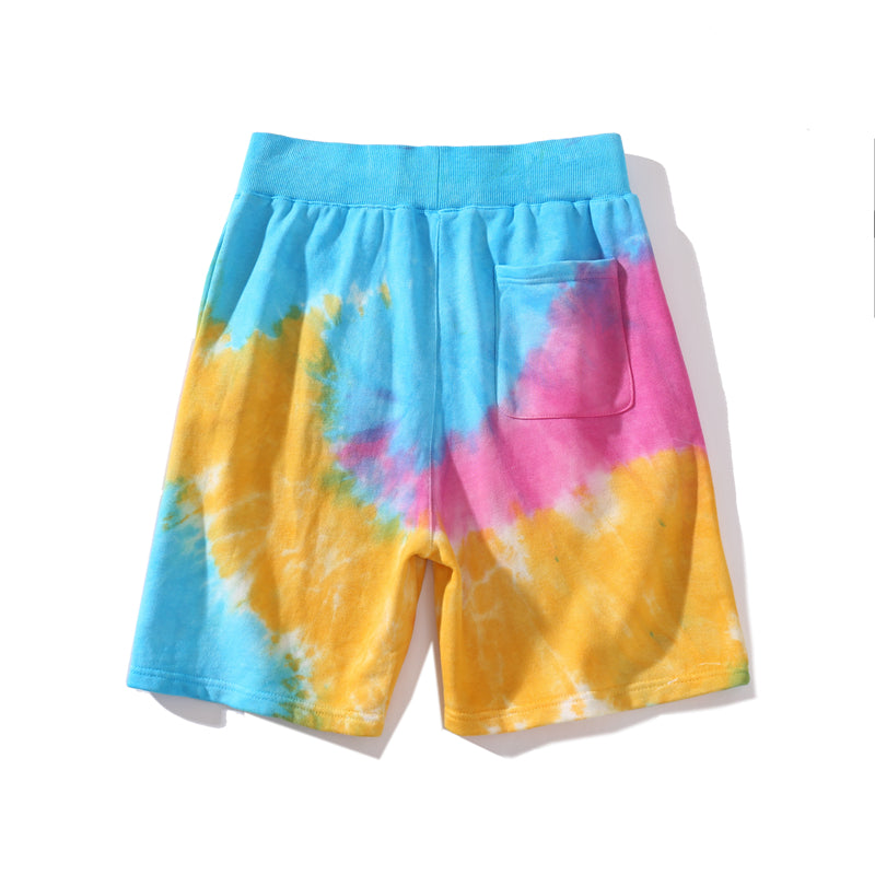 BAPE APE Shorts Shark Tie Dye Pants HDCP8715