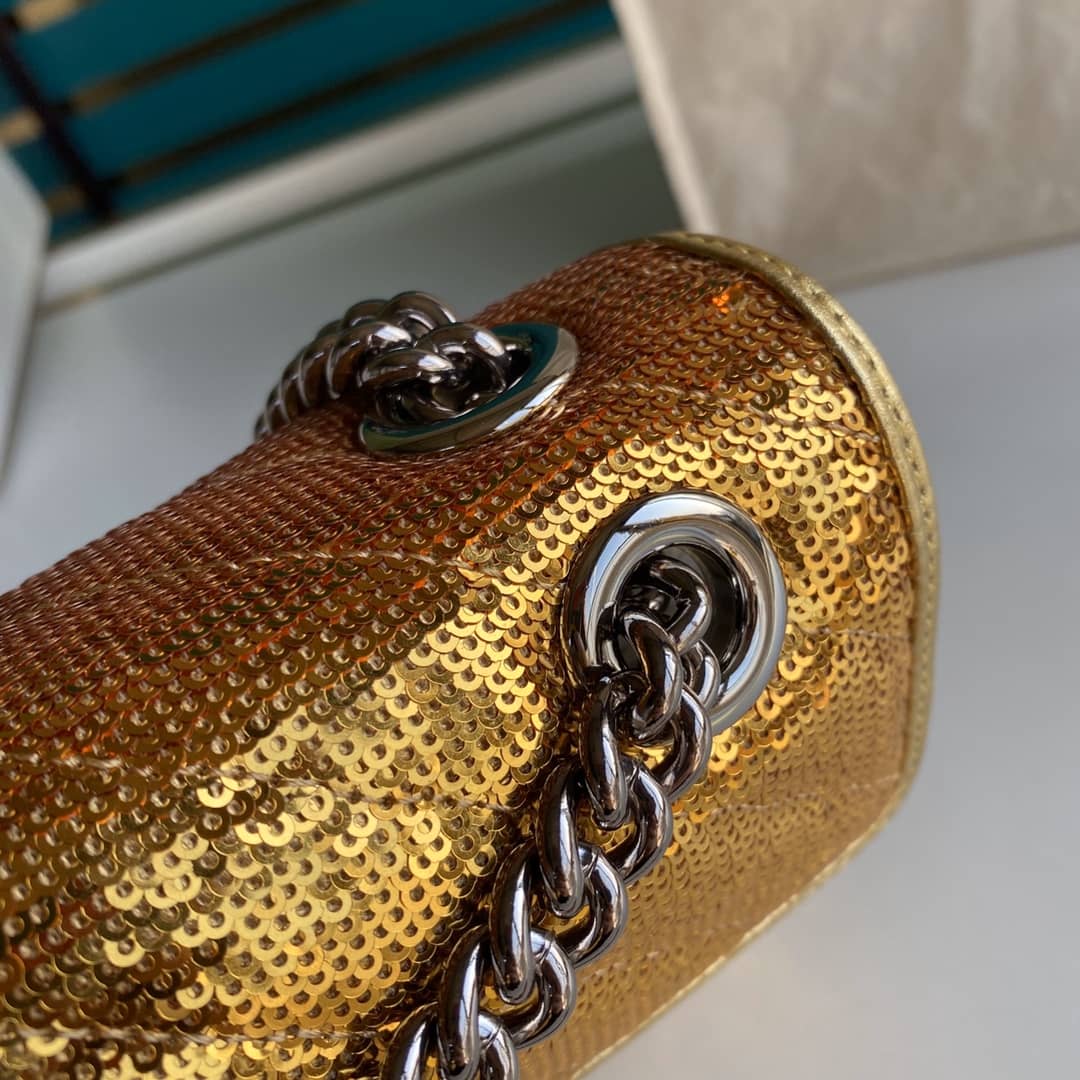 Gucci Marmont GG Matelasse Leather Mini Shoulder Bag Replica 446744