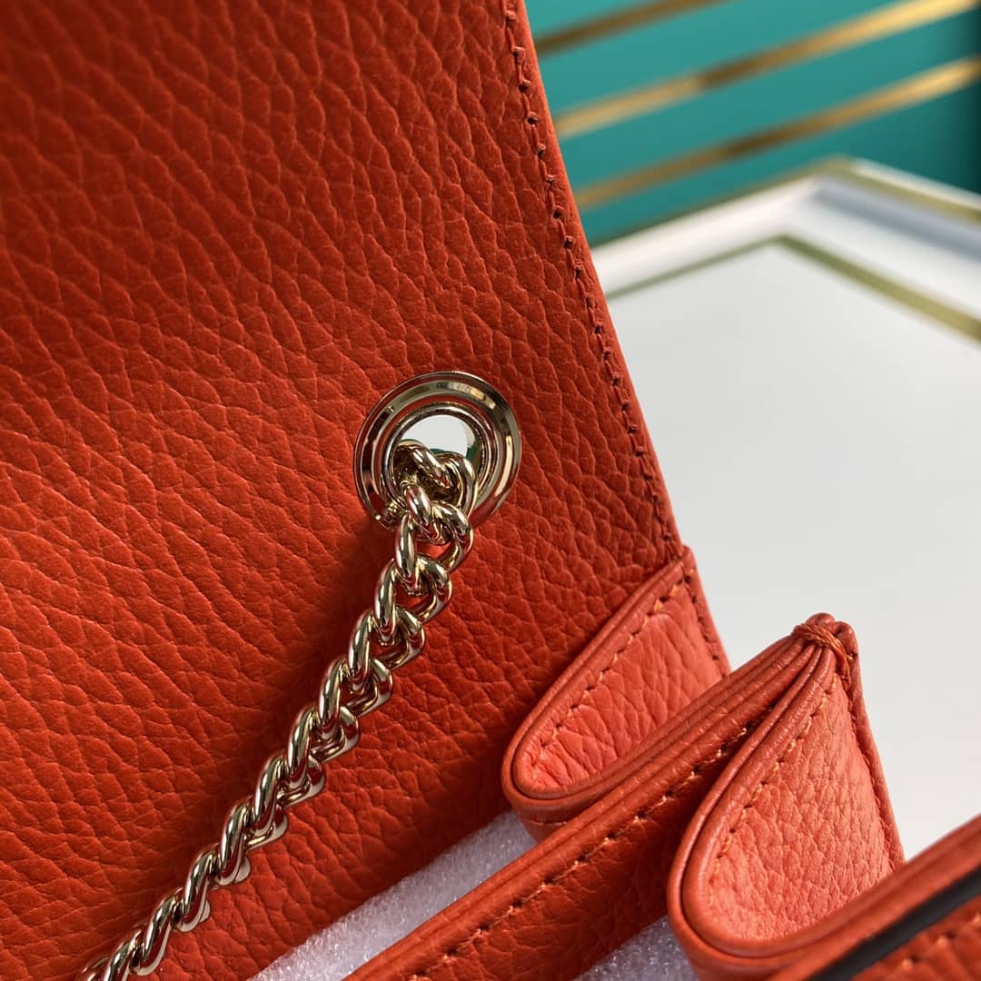 Gucci Interlocking Leather Chain Crossbody Bag Replica 510304