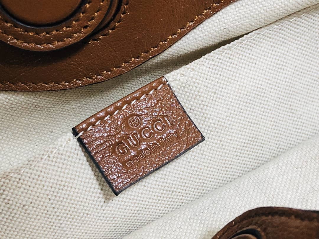 Gucci Horsebit 1955 Leather Tote Replica Brown 621144