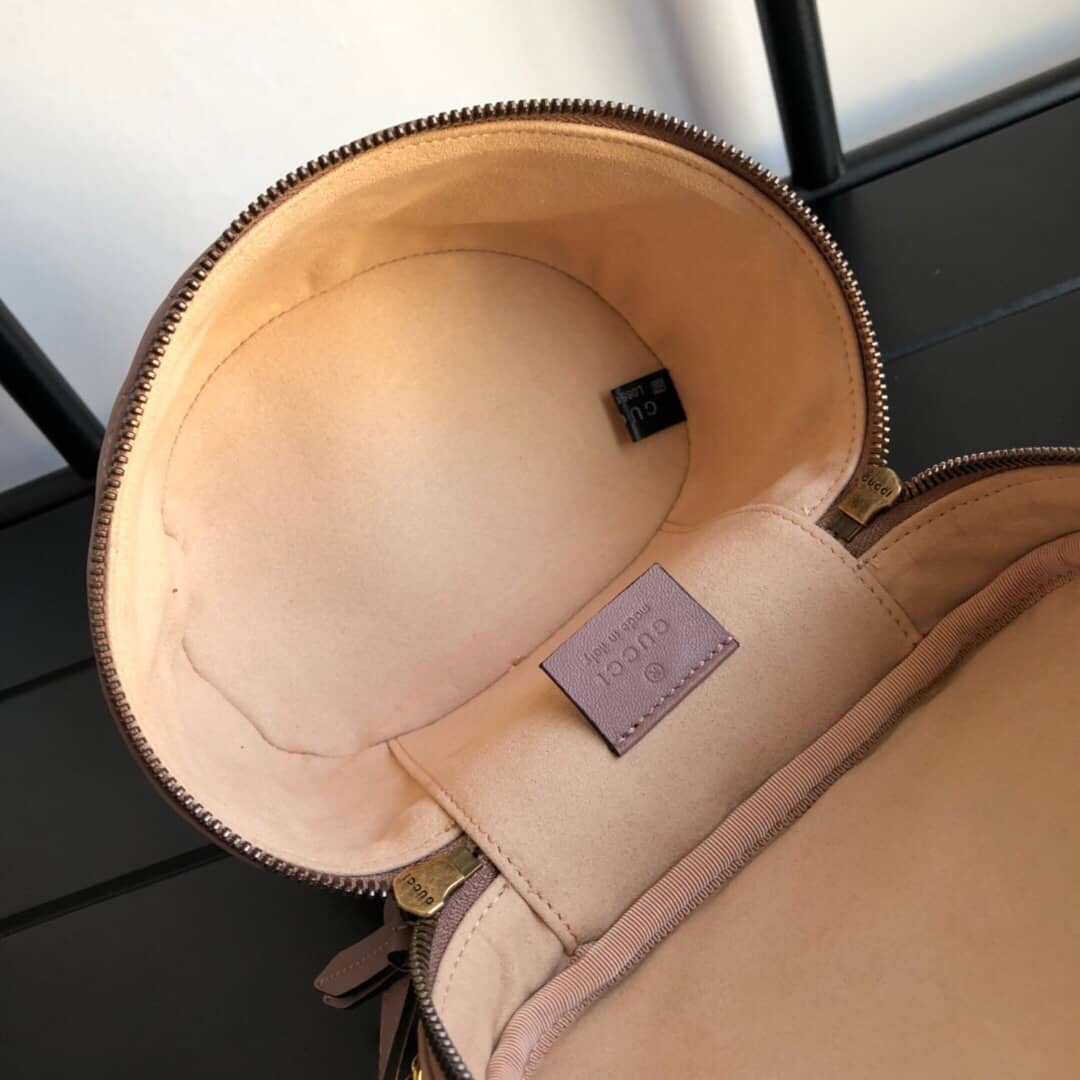 Gucci GG Marmont Matelesse Mini Round Replica Backpack Pink 598594