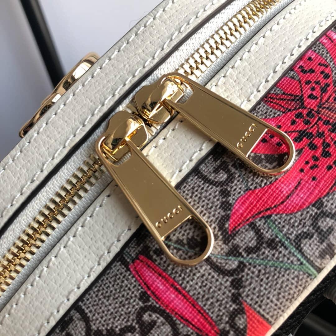 Gucci Ophidia Flora Small GG Supreme Canvas Replica Backpack Beige 547965