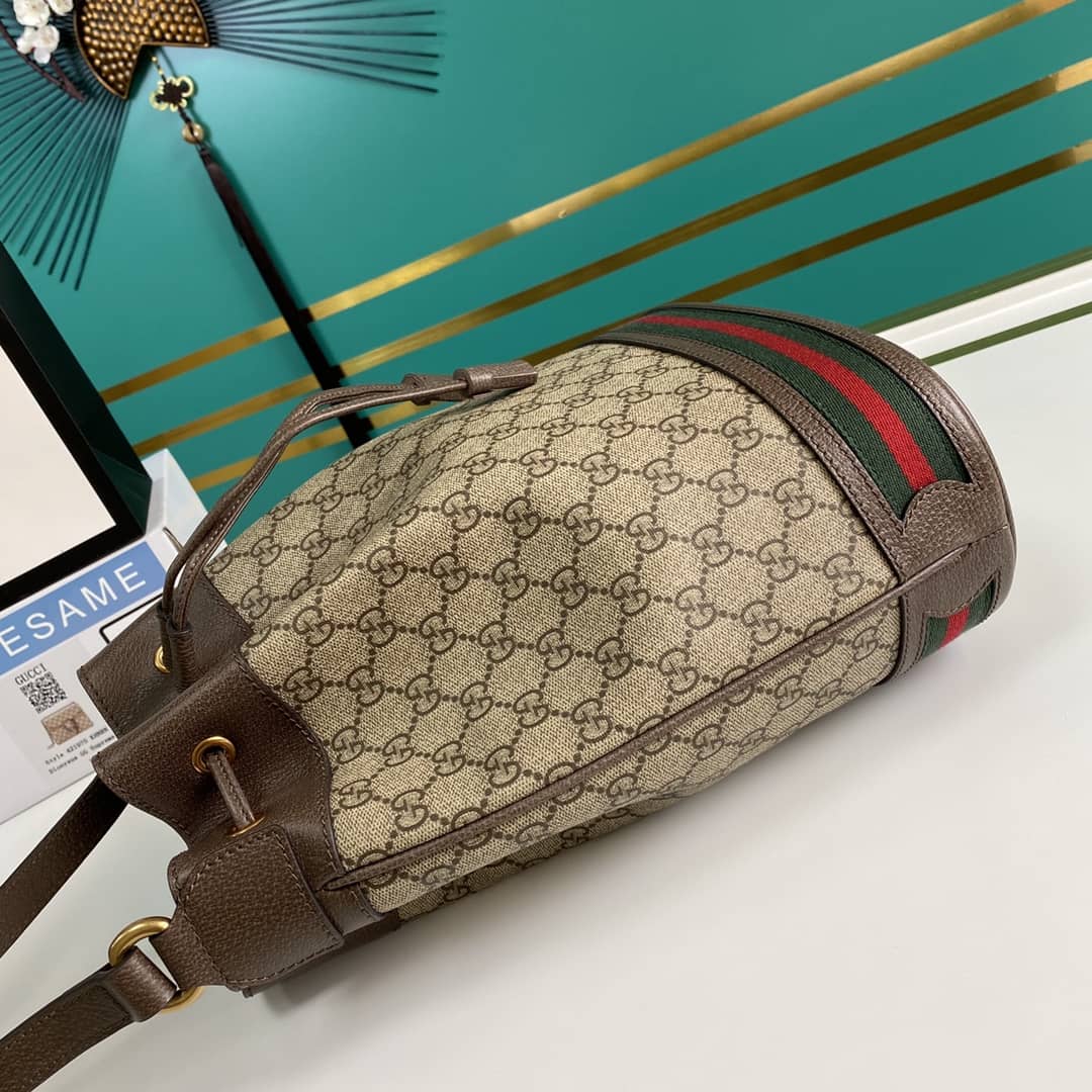 Gucci Ophidia GG Supreme Leather Bucket Bag Replica 540457