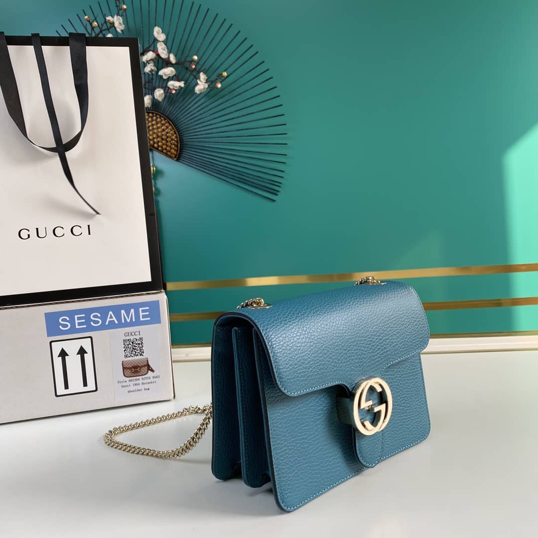 Gucci Interlocking Leather Chain Crossbody Bag Replica 510304