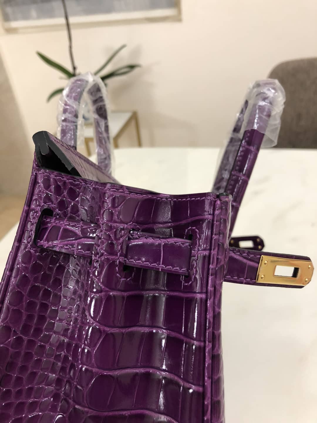 Hermes Birkin 25CM Crocodile Shiny Replica Bag