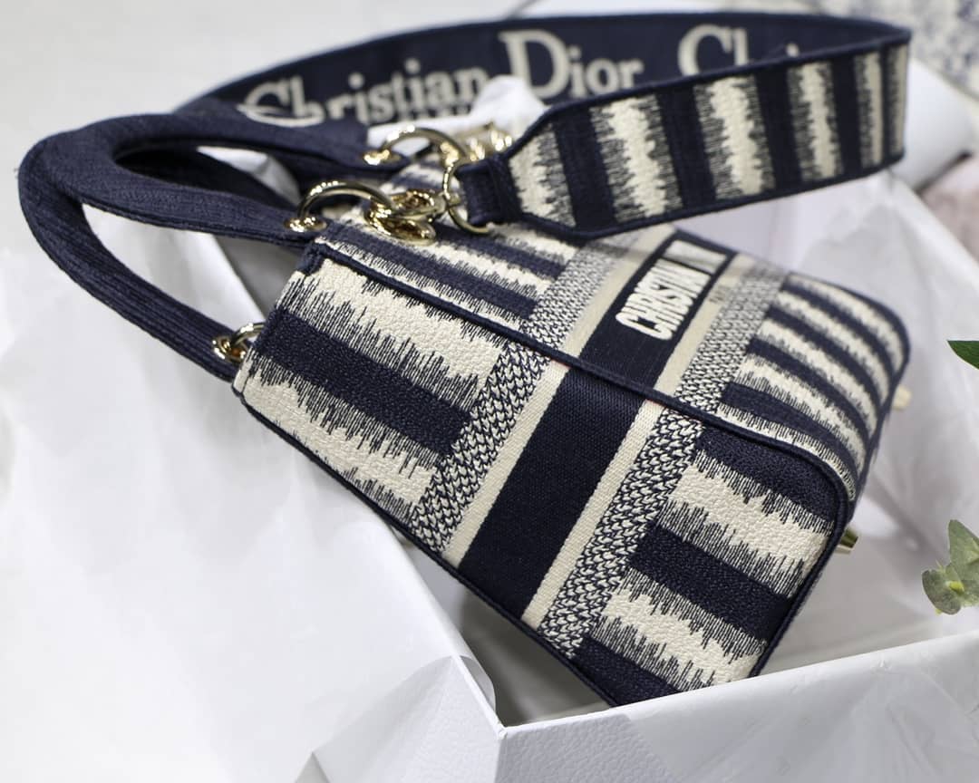 Lady Dior Dupe 24CM Paisley Embroidery Lady D-Lite
