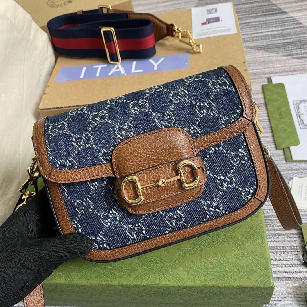 Gucci 1955 Horsebit Supreme GG Canvas Mini Shoulder Bag Replica 658574