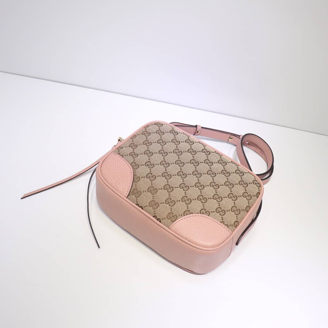 Gucci GG Canvas Messenger Bag Replica Pink 449172