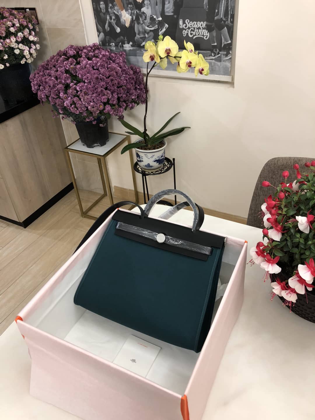 Replica Hermes Birkin Bag 31 Canvas Leather HerBag