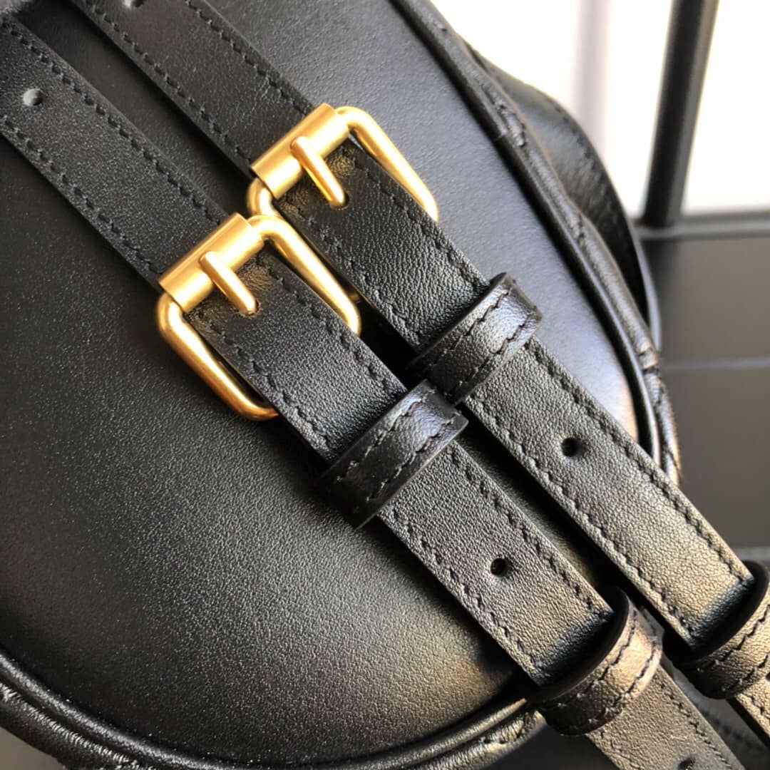 Gucci GG Marmont Matelesse Mini Round Replica Backpack Black 598594