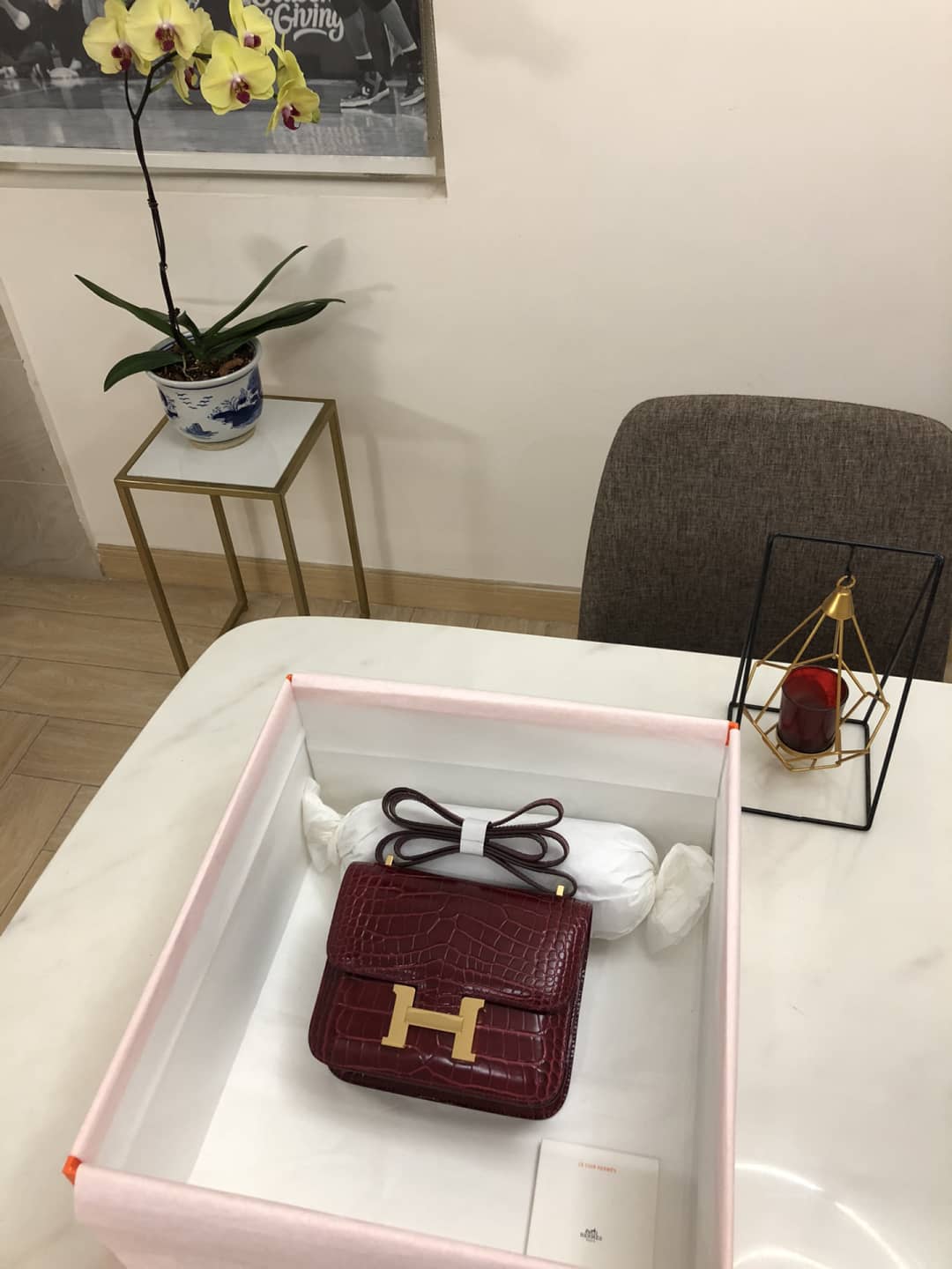 Hermes Replica Constance 18CM Crocodile Shiny Bag