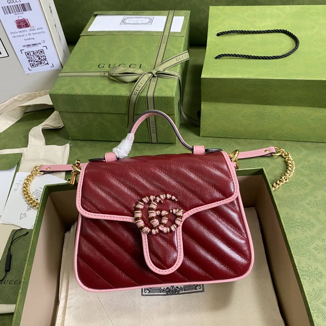 Gucci Marmont GG Mini Top Handle Bag Replica 583571