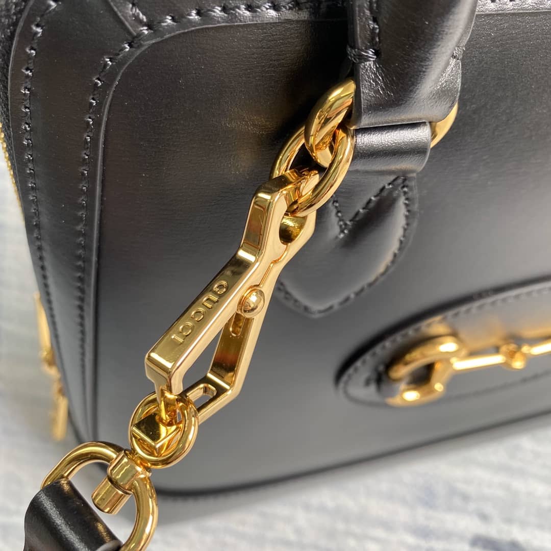 Gucci 1955 Horsebit Polkadot Handle Bag Replica 621220