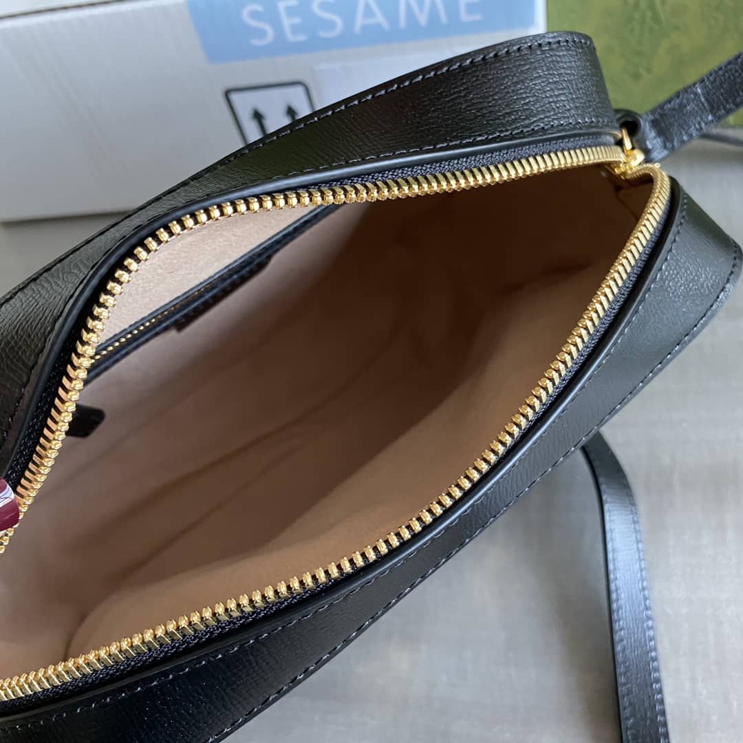 Gucci Horsebit 1955 GG Crossbody Bag Replica Black 645454