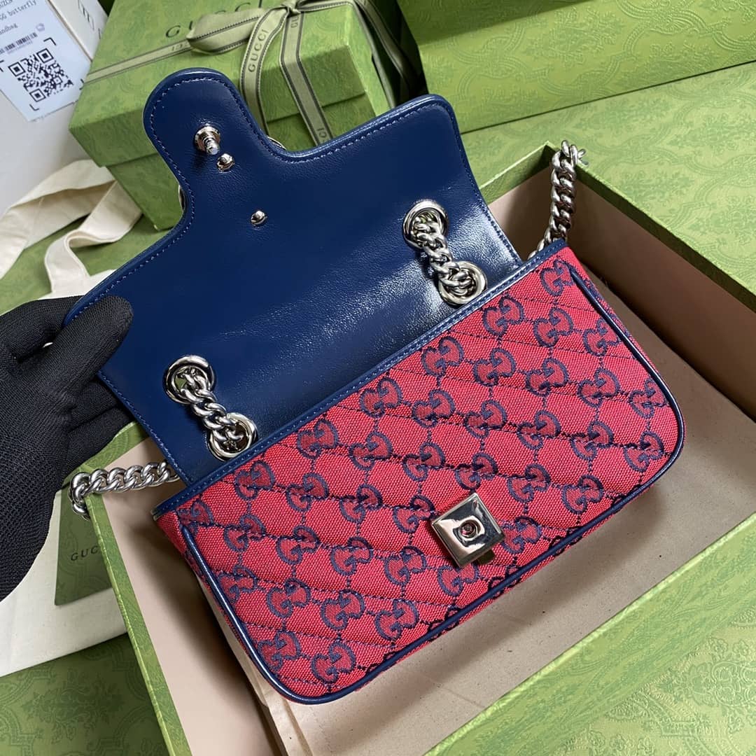 Gucci Marmont GG Matelasse Leather Mini Shoulder Bag Replica 446744
