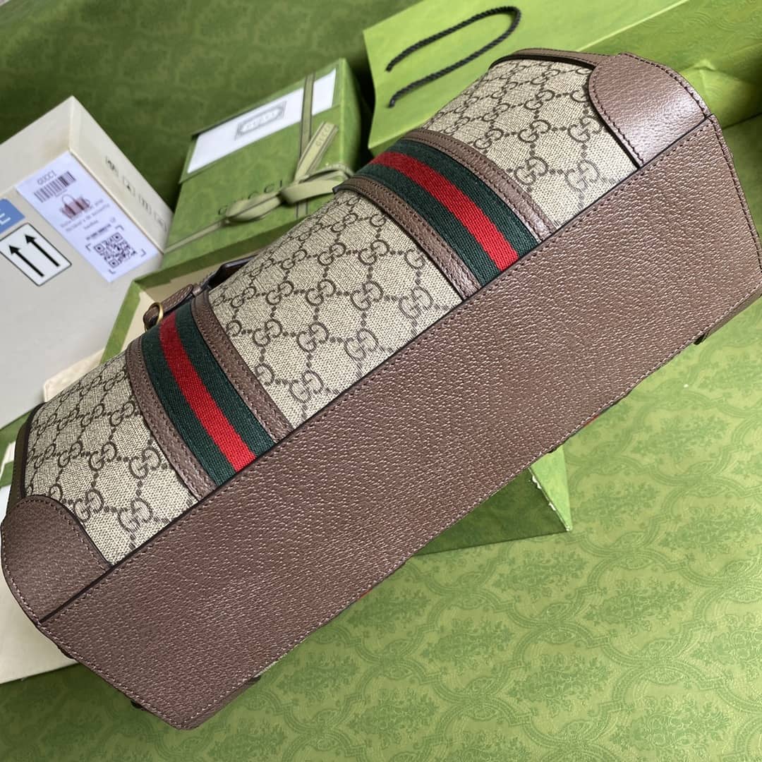 Best Replica Gucci Web GG Small Duffel Bag Replica 645017(ColaReps)