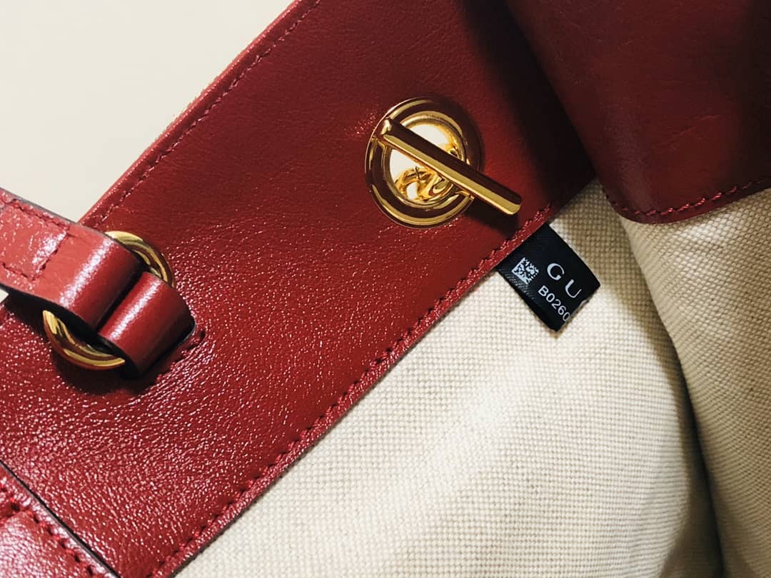 Gucci Horsebit 1955 Leather Tote Replica Red 621144