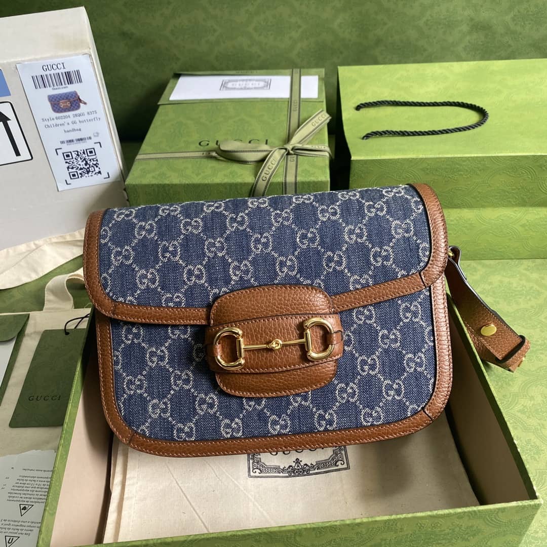Gucci 1955 Horsebit Supreme Shoulder Bag Replica 602204