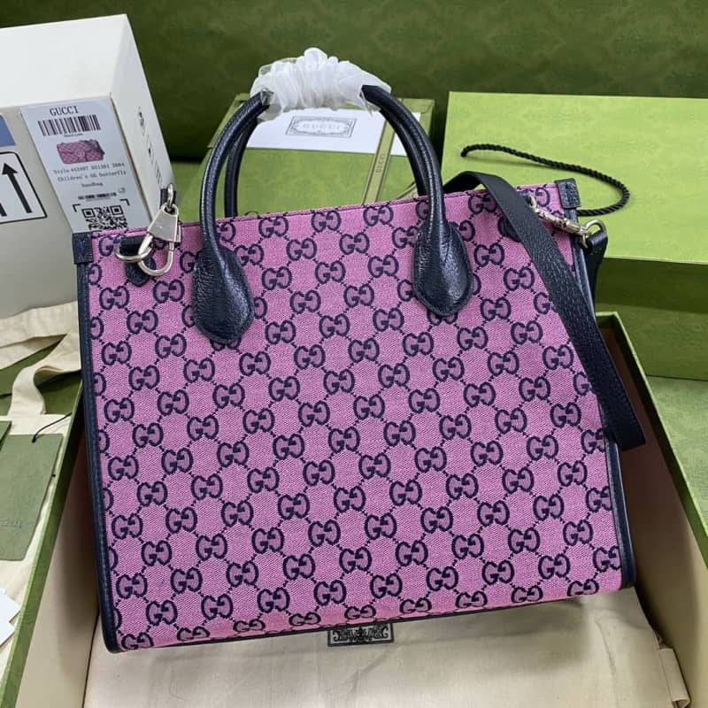 Gucci Les Pommes Large Tote Replica Purple 659980