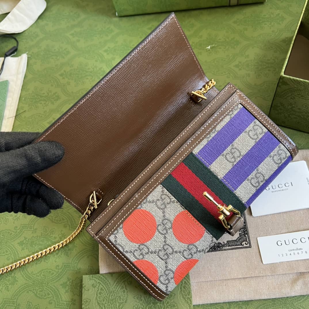 Gucci Jackie 1961 Shoulder Bag Chain Wallet Replica 652681