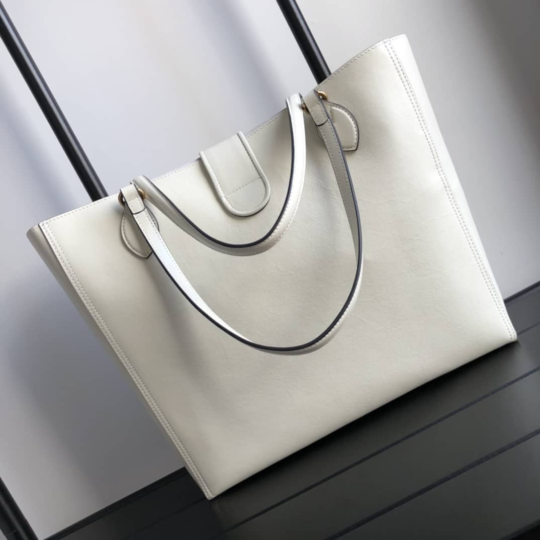 Gucci Medium With Double G Tote Replica White 649577