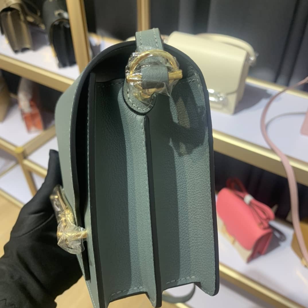 Hermes Roulis Mini Sac Evercolor Calfskin Leather Crossbody Bag