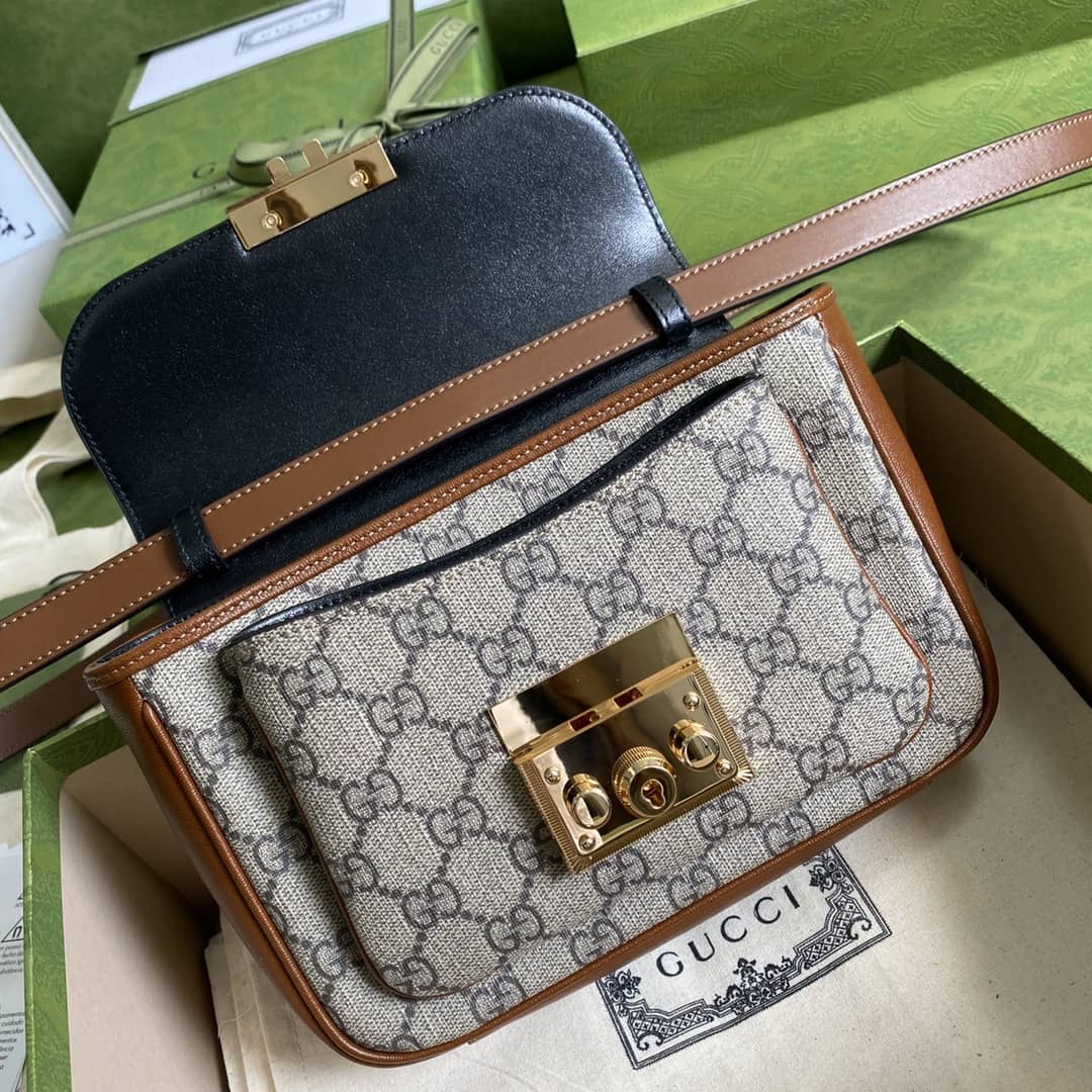 Gucci Supreme GG Padlock Canvas Mini Bag Replica 658487