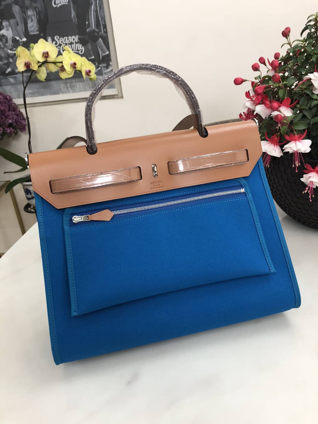 Hermes Bag Replica 31 Canvas Leather HerBag