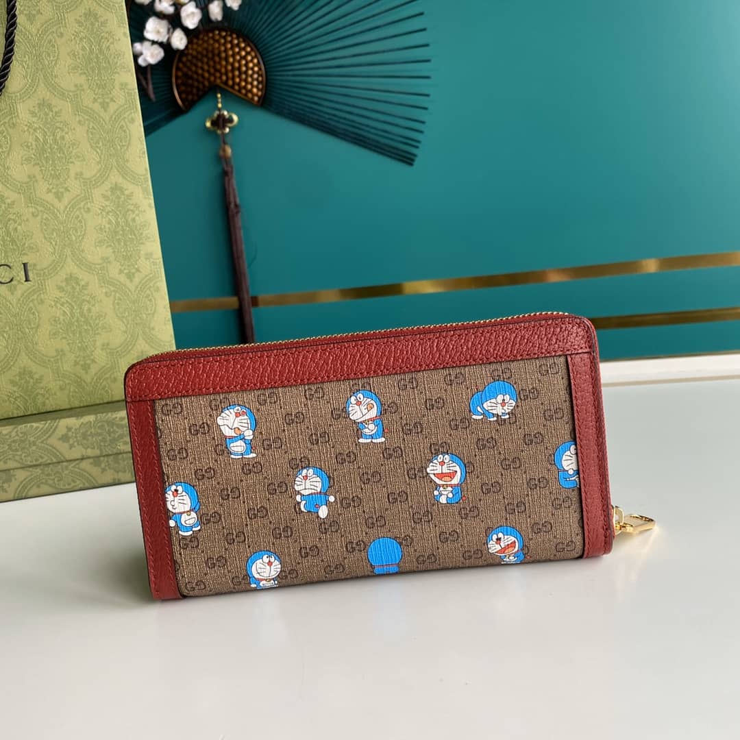 Gucci x Doraemon Zip Around Wallet Replica 647787