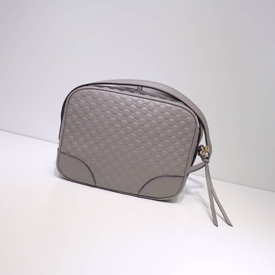 Gucci Bree Guccissima GG Leather Canvas Camera Bag Replica Gray 449413