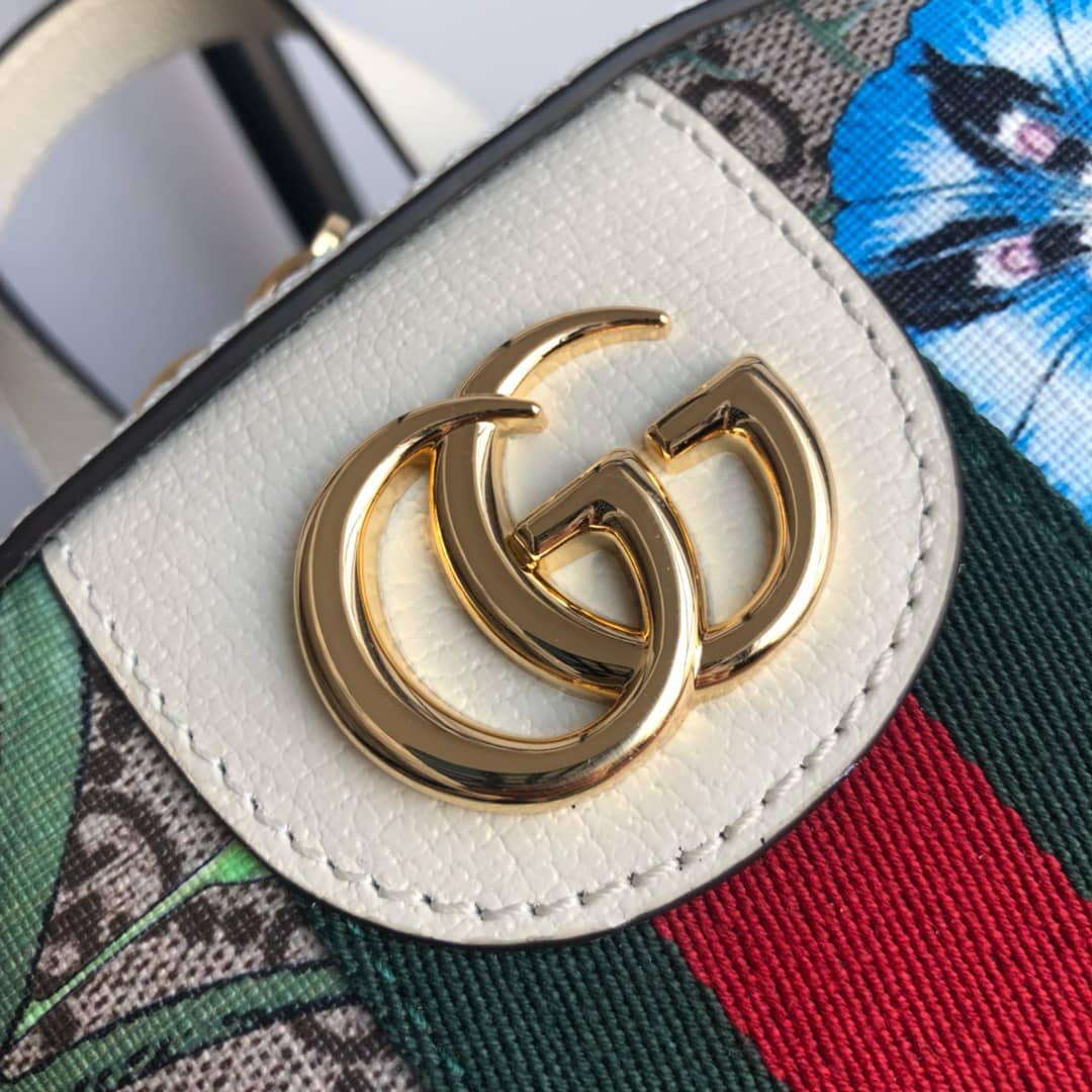 Gucci Ophidia Flora Small GG Supreme Canvas Replica Backpack Beige 547965