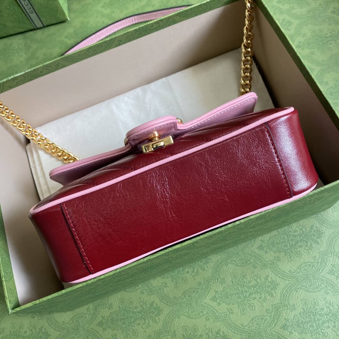 Gucci Marmont GG Matelasse Leather Mini Shoulder Bag Replica 446744