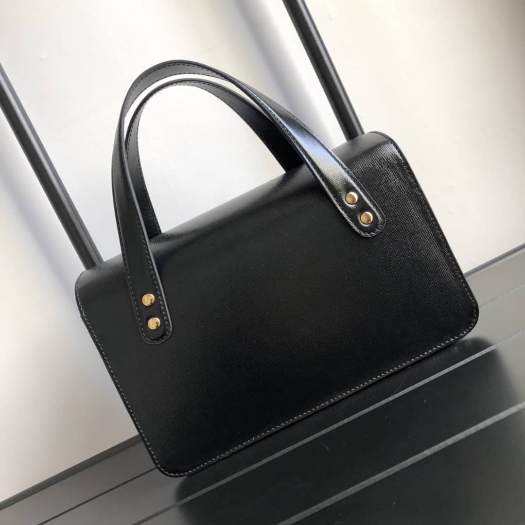 Gucci Horsebit Bag Dupe 1955 Small Top Handle Replica Bag Black 627323