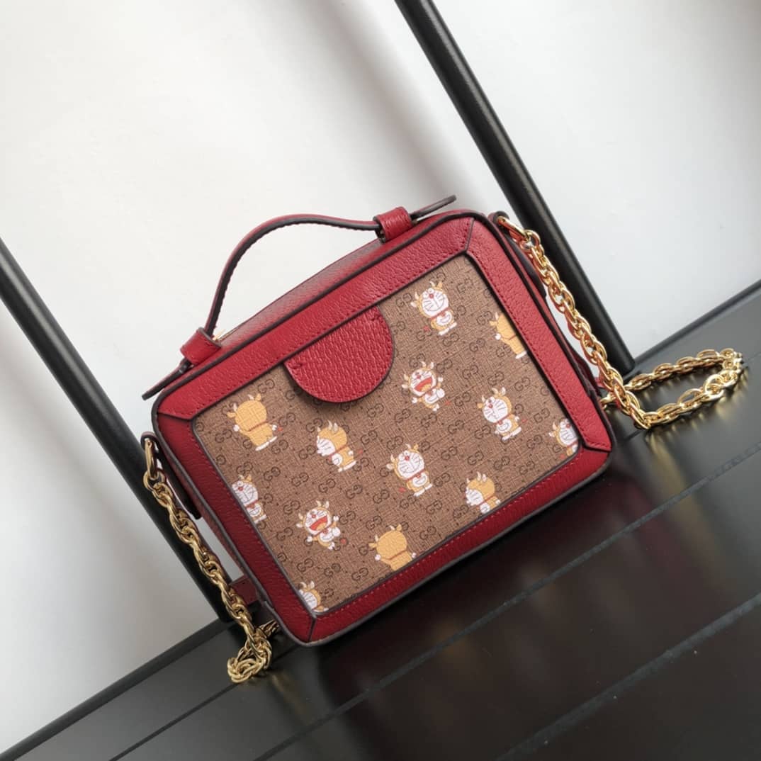 Gucci Doraemon GG Supreme Collaboration Camera Bag Replica 655596