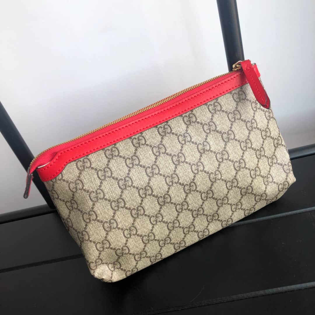 Gucci Soft GG Supreme Baby Changing Bag Replica Red 457356