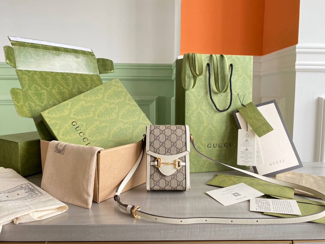 Gucci Horsebit 1955 Mini Bag Brown White 625615 Replica