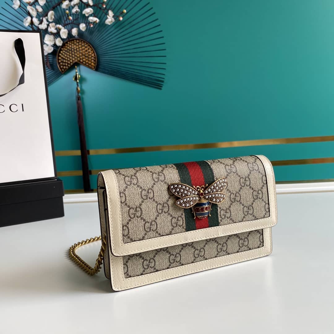 Gucci Queen Margaret GG Shoulder Bag Mini Chain Wallet Replica 476079