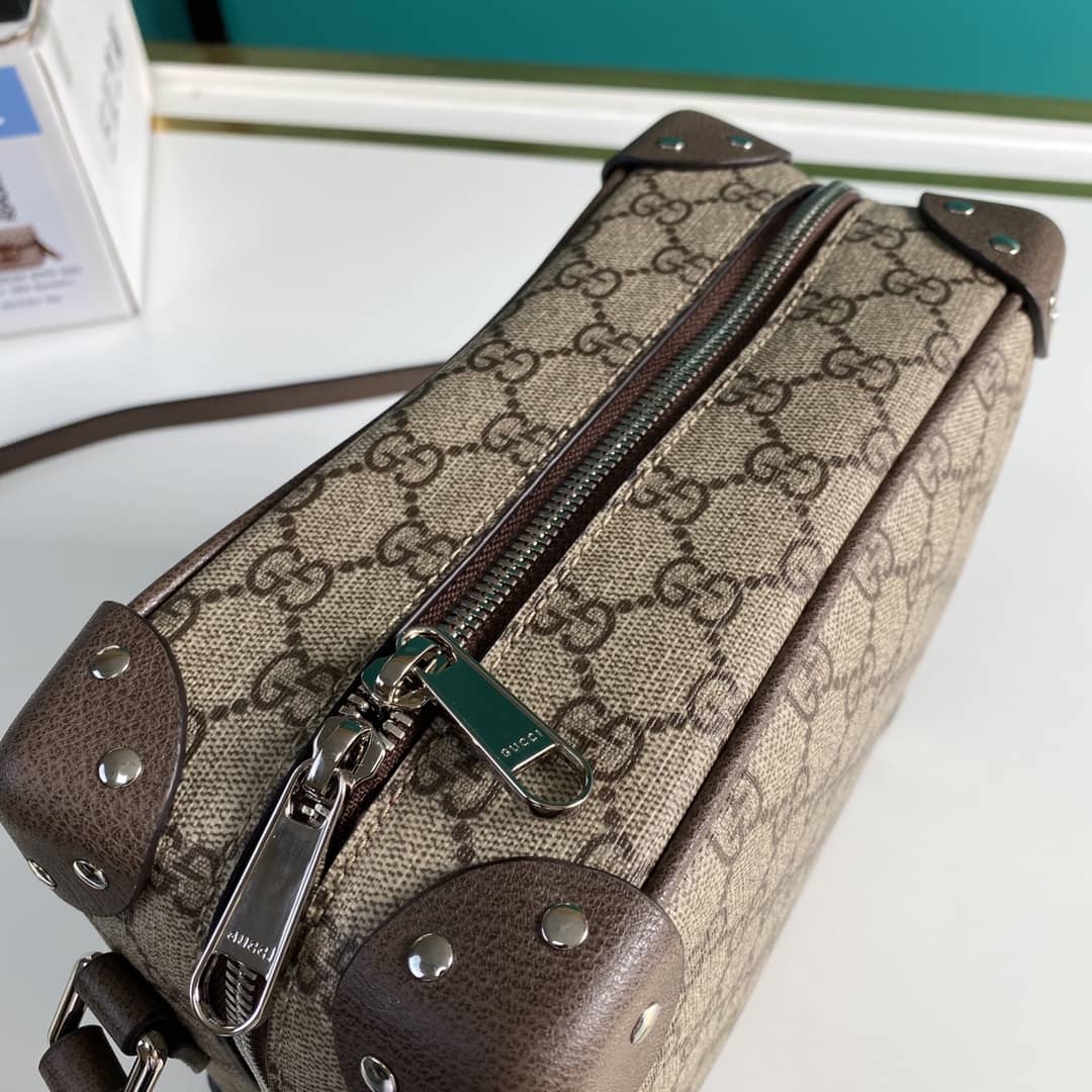 Gucci Supreme GG Leather Square Shoulder Bag Replica 626363